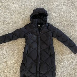 Woman’s North Face black parka puffer jacket- size medium